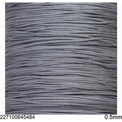 Κορδόνι Jade 0.5mm γκρι ανοιχτο 10 μετρα