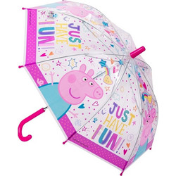 Παιδική Ομπρέλα Μπαστούνι Ροζ Peppa The Pig