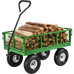 VEVOR Ατσάλινο Καρότσι Κήπου 680lb Βαρέως Τύπου με Ρόδες 10in ZXHYTCHH680LDM4Y8V0