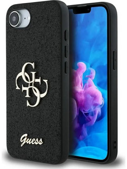 Guess Fixed Glitter Big 4G case for iPhone 16e - black - (GUE004488-0)