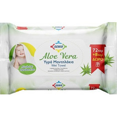 Senio Aloe Vera Υγρα μαντηλακια 72+8τμχ
