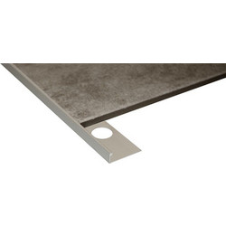 Karag Προφίλ Πλακιδίων Αλουμινίου 8x2500mm Ασημί Ματ (XQ-01)