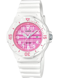 Casio Γυναικείο Ρολόι με Λευκό Λουράκι LRW-200H-4C
