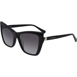 Longchamp LO669S 001 Γυναικεία Γυαλιά Ηλίου Cat Eye Κοκάλινα Μαύρα με Γκρι Polarized Φακό