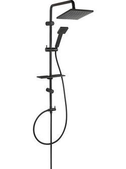 Κολόνα σταθερού ντους SQUERTO LUX Black NP24-BL FERRO