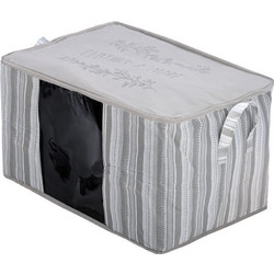 Estia ΘΗΚΗ ΑΠΟΘΗΚΕΥΣΗΣ NON WOVEN ΥΦΑΣΜΑΤΙΝΗ 60x45x35cm ΜΕ ΠΑΡΑΘΥΡΟ IVORY