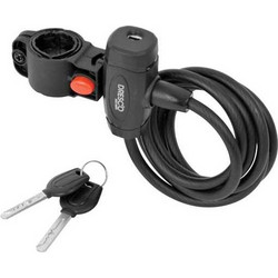 Dresco Cable Lock Κλειδαριά Ποδηλάτου Κουλούρα 150cm O8mm με Κλειδί Μαύρη (5250206)