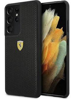 Ferrari On Track Perforated Back Cover Black (Samsung Galaxy S21 Ultra)