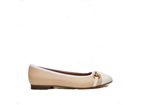 Μπαλαρίνες ZWCH026 Beige White