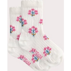 Βρεφικές Κάλτσες για Κορίτσια Pink Bouquet ΛΕΥΚΟ
