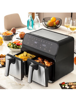 InnovaGoods Fryinn Double 8000 V0103721 Air Fryer 8lt με Διπλό Κάδο