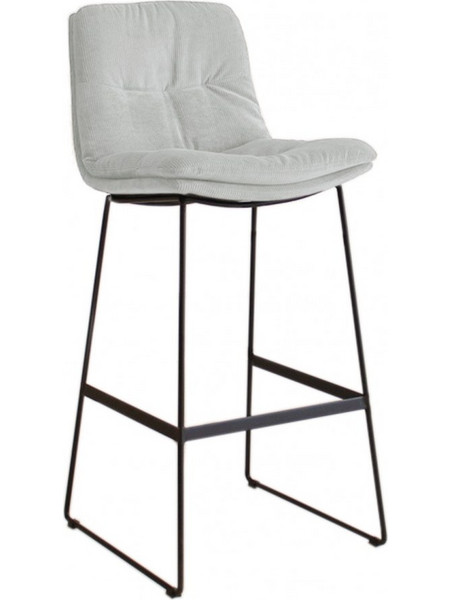 Miller Σκαμπό Ανοιχτό Γκρί Μέταλλο 45x52x93(65)cm