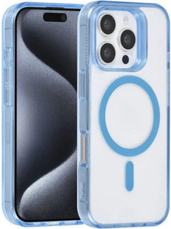 TUNIQ iPhone 16 Pro Back cover case - Magsafe silicone - Blue