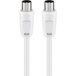 Goobay Καλώδιο Κεραίας Coax Male to Coax Male 2.5m White 68147