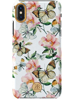 Kingxbar Luxury Blossom Case with Swarovski Crystals Apple iPhone XS MAX Λευκό