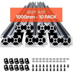 VEVOR 10 Τεμάχια 39.4in (1000mm) T Slot 2020 Ανοδιωμένη Αλουμινένια Ράγα 2020OBLXC10JMQNSK001V0