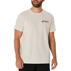 ASICS Chest Logo Ανδρικό Αθλητικό T-Shirt Μπεζ 2031E659-201