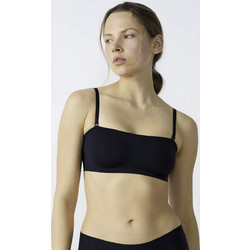 Μαύρο strapless σουτιέν bandeau χωρίς ραφές