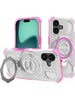 Techsuit Carbon Shield Pro Back Cover Pink Transparent (iPhone 17)