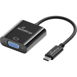 Mediarange usb Type-c(R) to vga Video Converter, 20cm, Black (Mrcs229)