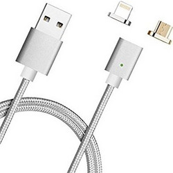 Μαγνητικό Καλώδιο φόρτισης συμβατό με micro-usb type c και lightning