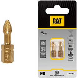 CAT Μύτη κατσαβιδιού σταυρός με μέγεθος PH2 25mm συσκευασία 2τεμ. DA01001