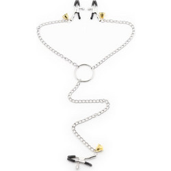 Fetish Addict Nipple & Clit Clamps with Metal Chain Bells