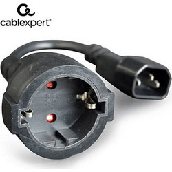 CABLEXPERT POWER ADAPTER CORD (C14 MALE TO SCHUKO FEMALE)