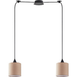 Home Lighting SE21-BL-B Κρεμαστό Φωτιστικό Οροφής Δίφωτο E27 Μαύρο 10-BL2-SH3 77-9014