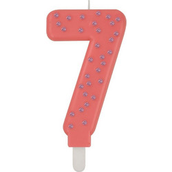 LEGAMI MAXI CANDLE - NUMBER 7 - PINK
