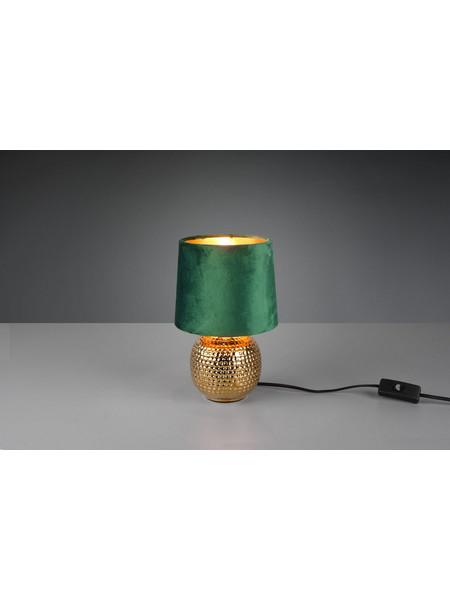 Trio Lighting R50821015 Πορτατίφ E14 Πράσινο Χρυσό Φ16xΥ26cm