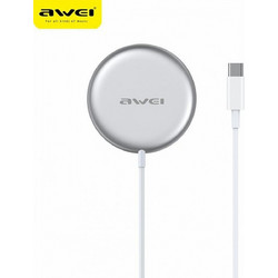 Awei W10 Ασύρματος Φορτιστής Qi Pad 15W White