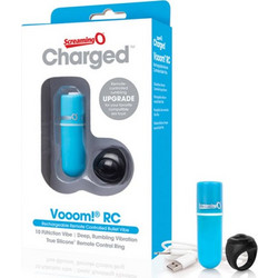 Screaming O Charged Vooom Remote Control Δονητής Bullet για Ζευγάρια με Τηλεχειριστήριο Μπλε