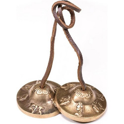 Χειροποίητα Κύμβαλα Διαλογισμού Meditation Cymbals Om Mani Padme Hum 6,5cm