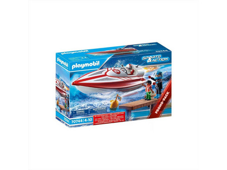 Playmobil Sports & Action Αγωνιστικό Ταχύπλοο Σκάφος με Μοτέρ για 4-10 Ετών 70744