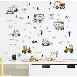 Sipo wall stickers Tractors Excavators SIP-WS63044