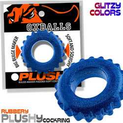 Oxballs Plushy Cockring Lips Ελαστικό Δαχτυλίδι Πέους Σιλικόνης Μπλε