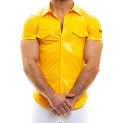 Modus Vivendi Vinyl Shirt Ανδρικό Πουκάμισο Κίτρινο