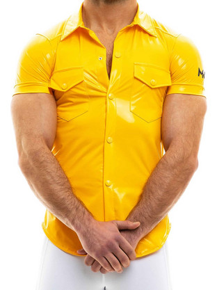 Modus Vivendi Vinyl Shirt Ανδρικό Πουκάμισο Κίτρινο