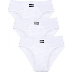 Minerva Sporties Ανδρικά Σλιπ Βαμβακερά Λευκά 3Pack 90-23027-005
