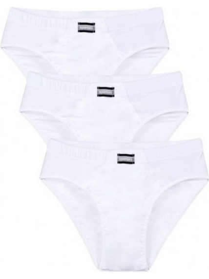 Minerva Sporties Ανδρικά Σλιπ Βαμβακερά Λευκά 3Pack 90-23027-005