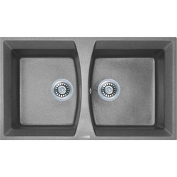 Ravenna Master Granite 86 Ένθετος Νεροχύτης Γρανίτη Dark Grey 86x50cm