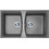 Ravenna Master Granite 86 Ένθετος Νεροχύτης Γρανίτη Dark Grey 86x50cm