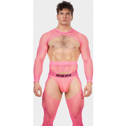 Barcode Berlin Fishnet Sleeves Poggio Neon Pink