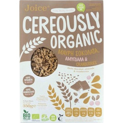 Δημητριακά με Μαύρη Σοκολάτα, Αμύγδαλα & Cranberry BIO - Joice - 350gr