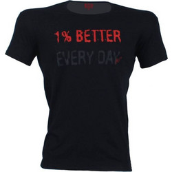 T-SHIRT ΑΝΔΡΙΚΟ 1% BETTER Μαύρο Με Κόκκινο 21109 (H&S)