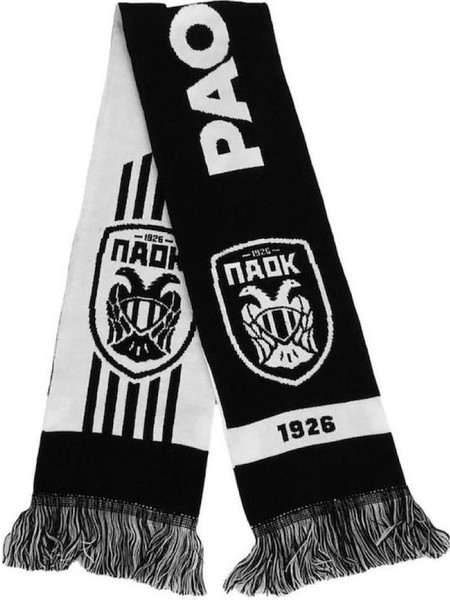 Κασκόλ Ασπρόμαυρο Σήμα Ομάδα ΠΑΟΚ PKSC04