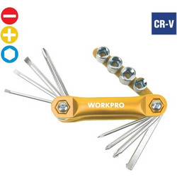 WORKPRO W013008 Σετ καρυδάκια και κατσαβίδια σουγιά 12τμχ