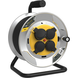 Technik Στροφείο 4 Θέσεων 1,5mm2 (IP44) 16A Ατσάλινο 25m