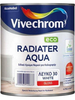 Vivechrom Radiater Aqua Eco Λευκό Satin 0.75lt